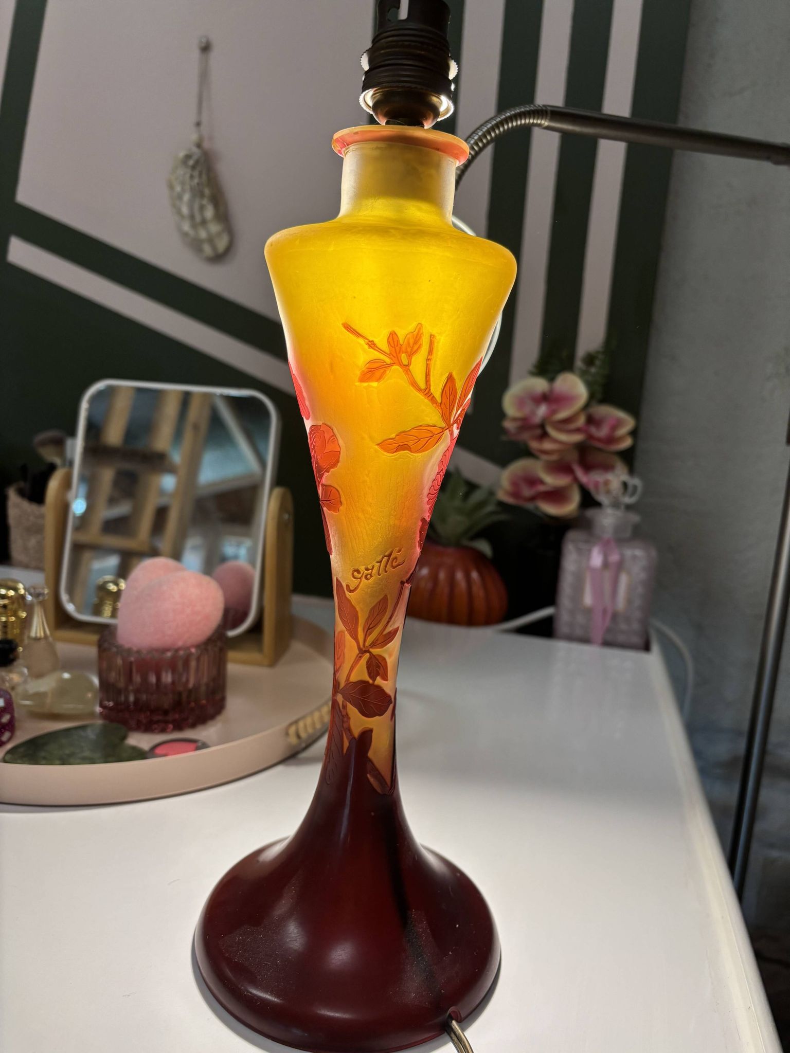 pied de lampe gallé