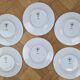 Set of 6 vintage dessert plates Limoges porcelain paradise bird