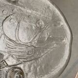 Large Vintage Glass Plate in the Shape of a Swedish Fish by Pukeberg Glass