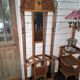 Art Deco coat rack wardrobe in solid oak