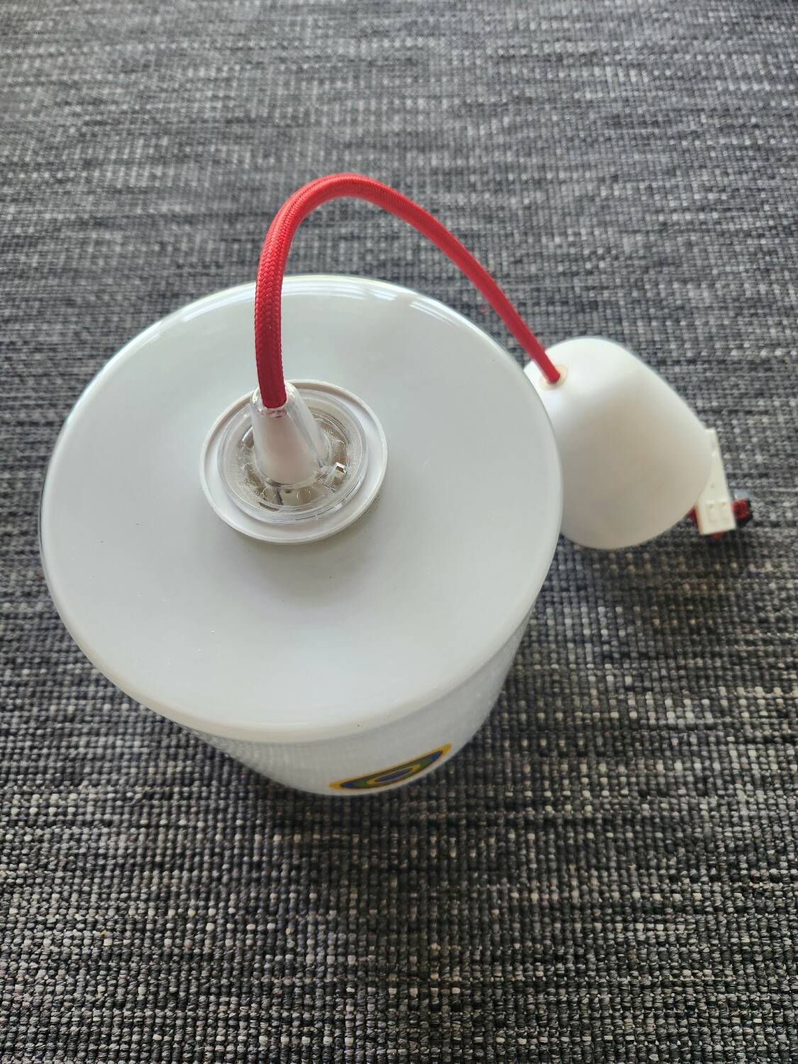 Vintage opaline glass pendant light