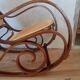 Rocking chair bois et cannage