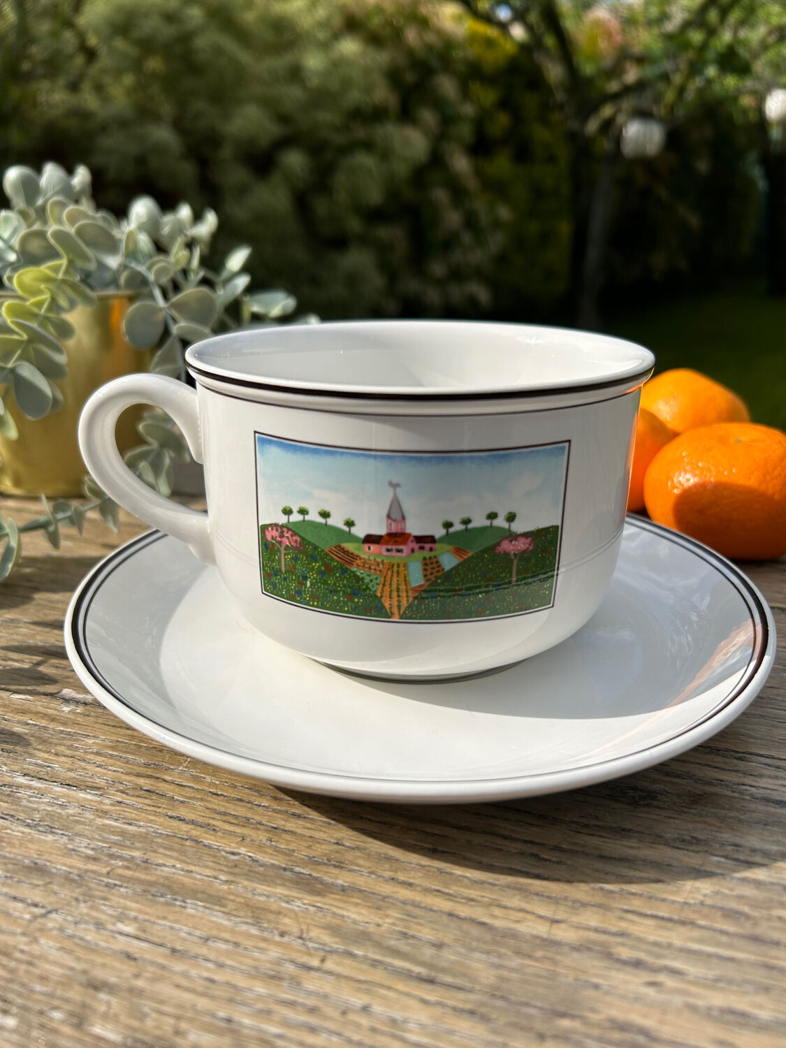 Large cup and saucer Villeroy and Boch Naïf
