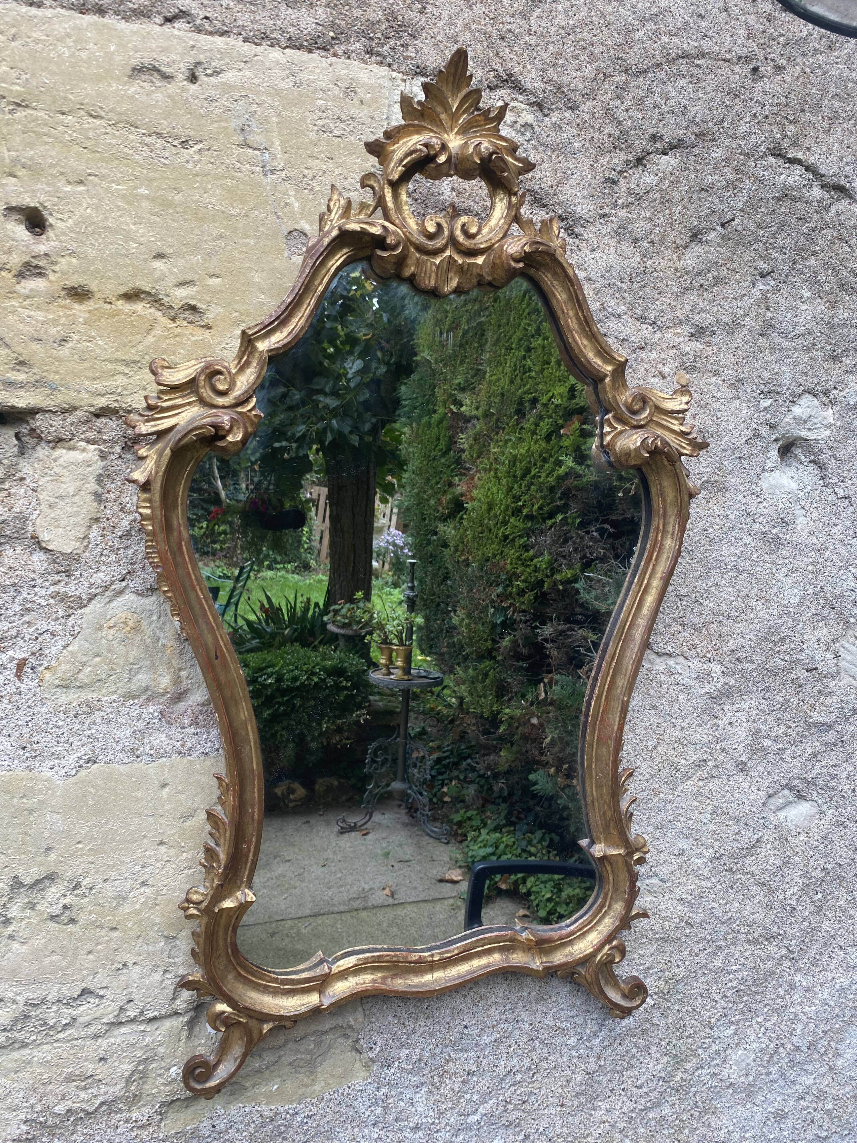 Vintage gold mirror