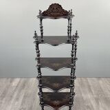 Étagère Napoléon III en bois noirci, fin XIXe siècle