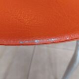 4 orange petal chairs, vintage