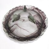 Topaz-Violet Cloud Glass Bowl or Centerpiece by Walther & Sohne, Germany