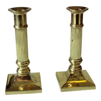 2 brass candle holder vintage from the 1970s