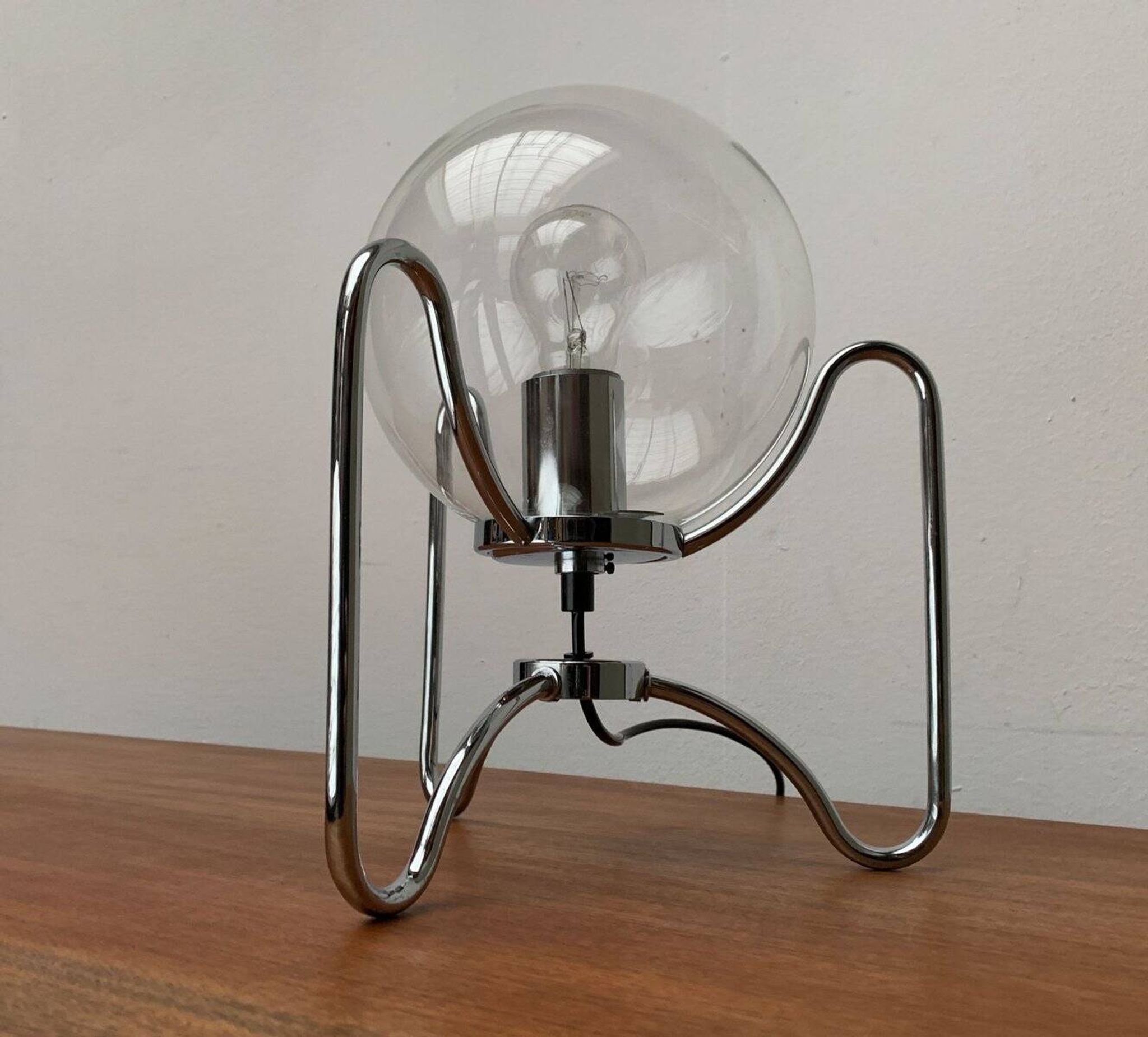 Mid-century space age tripod globe table lamp, 1960s