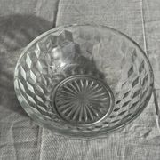 Petit saladier en verre vintage à motif de cubes