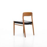 Set of 6 dining chairs by Niels O. Møller, Model 75