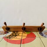 Vintage wall coat rack - 3 hooks