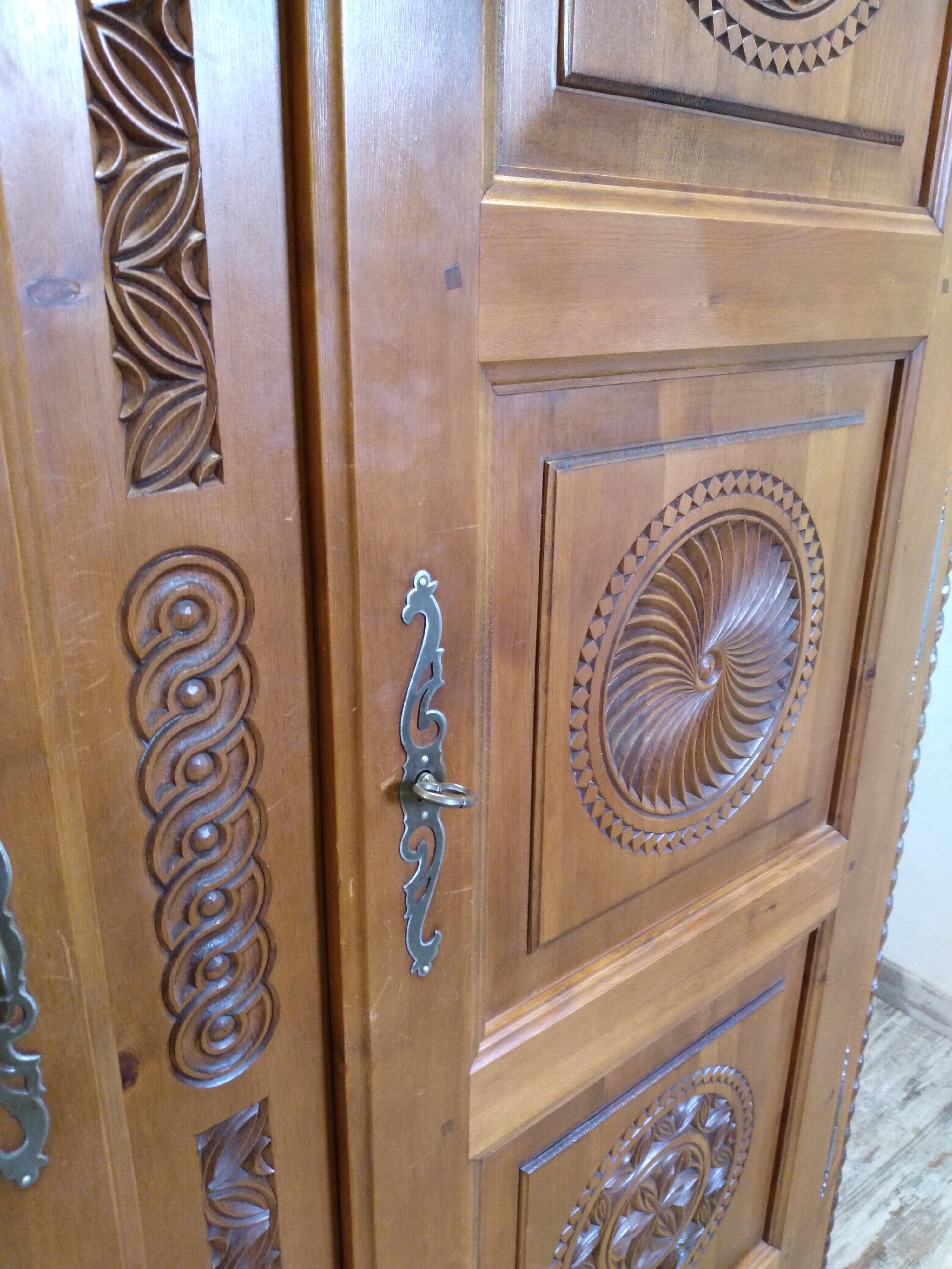 Carved wooden cabinet