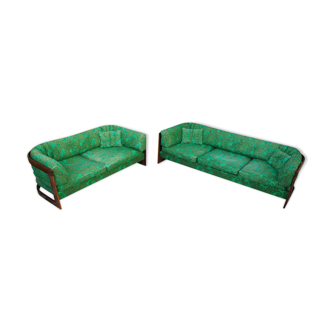 Rosewood set with 3-seater sofa & 2-seater sofa by Lennart Bender for Stjernmobler