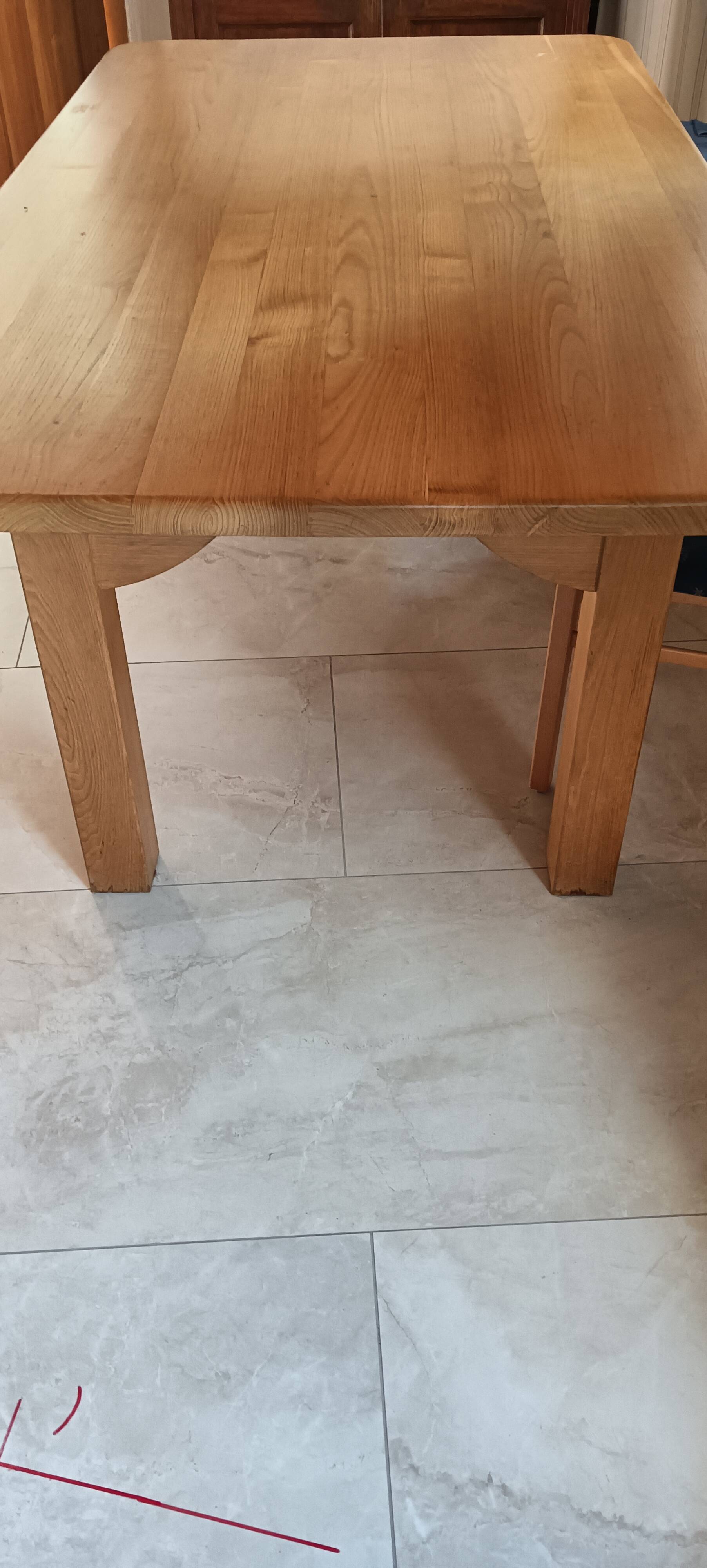 Table à manger exceptionnelle en chêne massif 220x120x78 cm