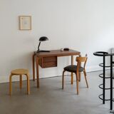 Early Vintage Finnish Mid Century Alvar Aalto Wooden Desk & Chair, 1940s