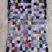 Moroccan Boucherouite Carpet - 106 x 188 cm