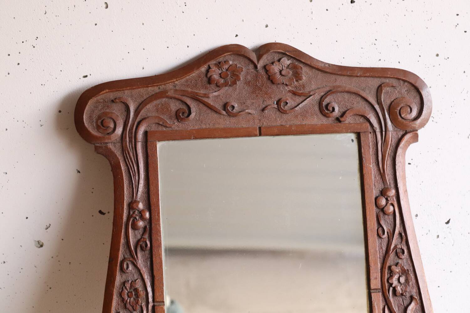 Antique carved wooden mirror – Art Nouveau style