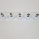 Vintage Space Age Domino Wall Lamp in White from Targetti Sarkey, 1970s