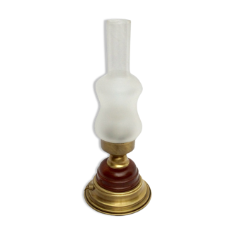 Lampe à poser Fabrication Italienne avec abat-jour en verre dimension totale : H- 40cm- diamètre -16