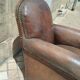 Art Deco leather club armchair circa 1940