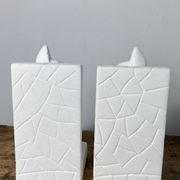 Pair of vintage stone cat bookends