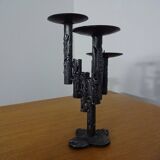 Brutalist Iron Candleholder, 1960s