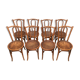 Suite of 8 Viennese bistro chairs "W.Baumann"