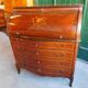 Secretaire commode a cylindre en bois verni
