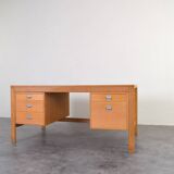 Mid-Century Oak Desk by Chr. Rasmussen for Randers Møbelfabrik, 1970s.