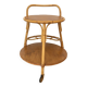 1960s/70s rattan rolling bar/serving cart