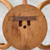 Pair of curved wooden coat racks or hooks from the 1900s