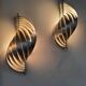Pair of spiral wall lights 1970