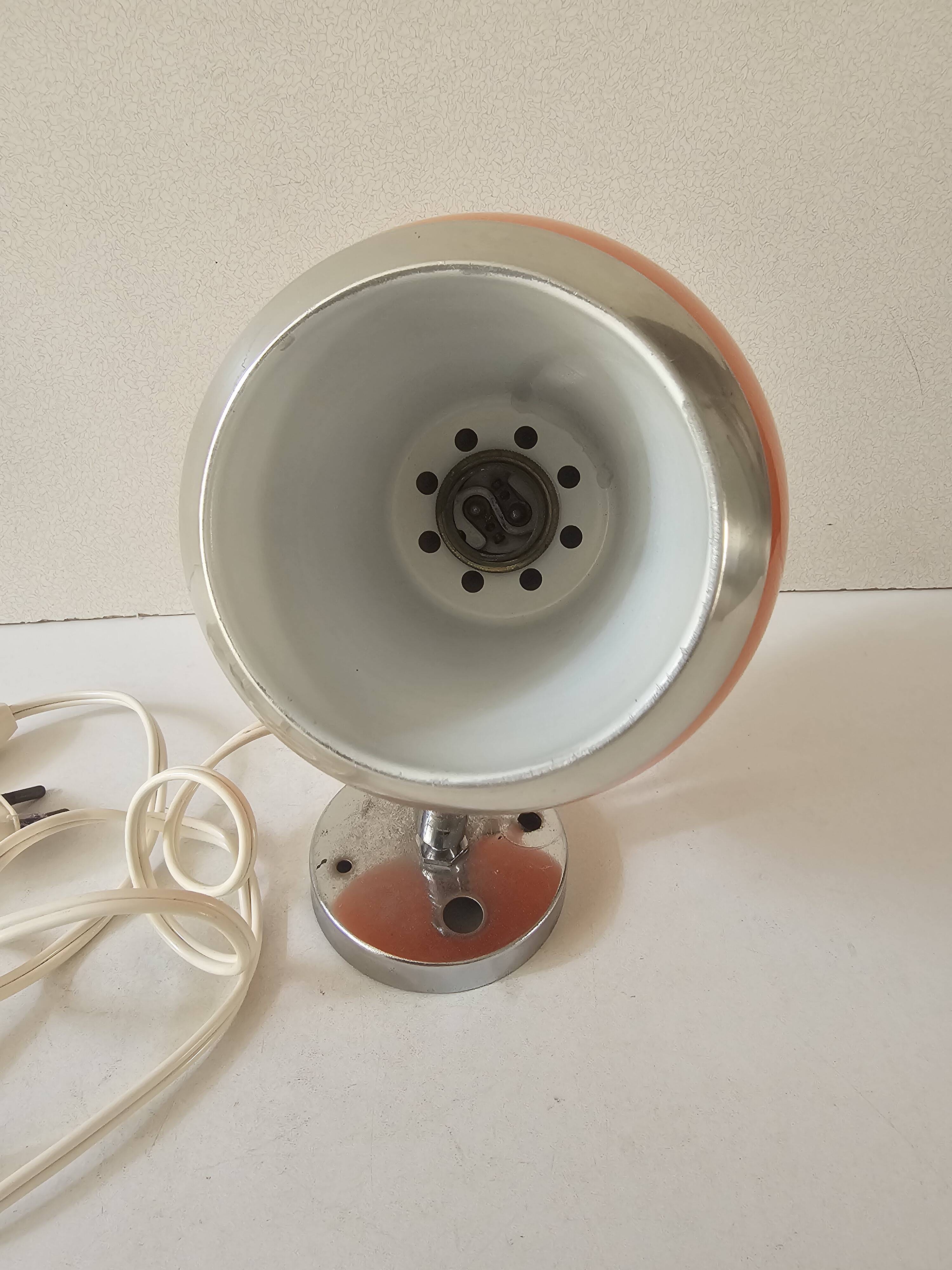 Orange Ball Lamp - Space Age - 1970s