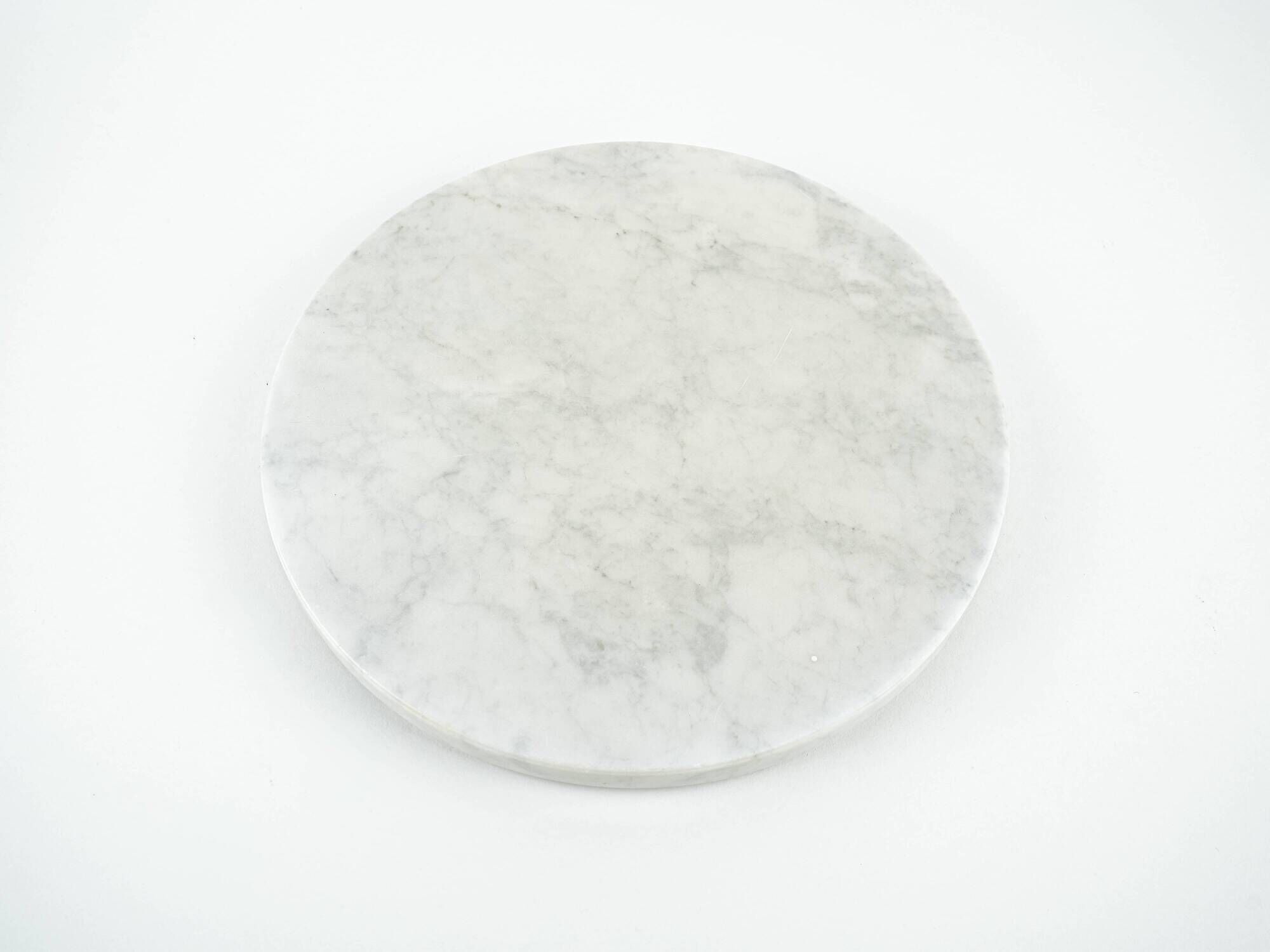 Marble platter with modernist Bauhaus-inspired form, Europe, 1970s