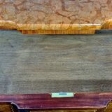 Transition style chest of drawers in rosewood and violet wood, ebony and gilded bronzes