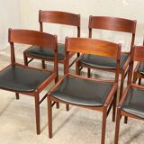 6 Scandinavian Scandinavian Scantic Mobelvaerk chairs