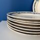 Set of 8 flat plates in Longchamp ironstone model Denise.