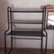 Desk shelves metal black vintage 80s