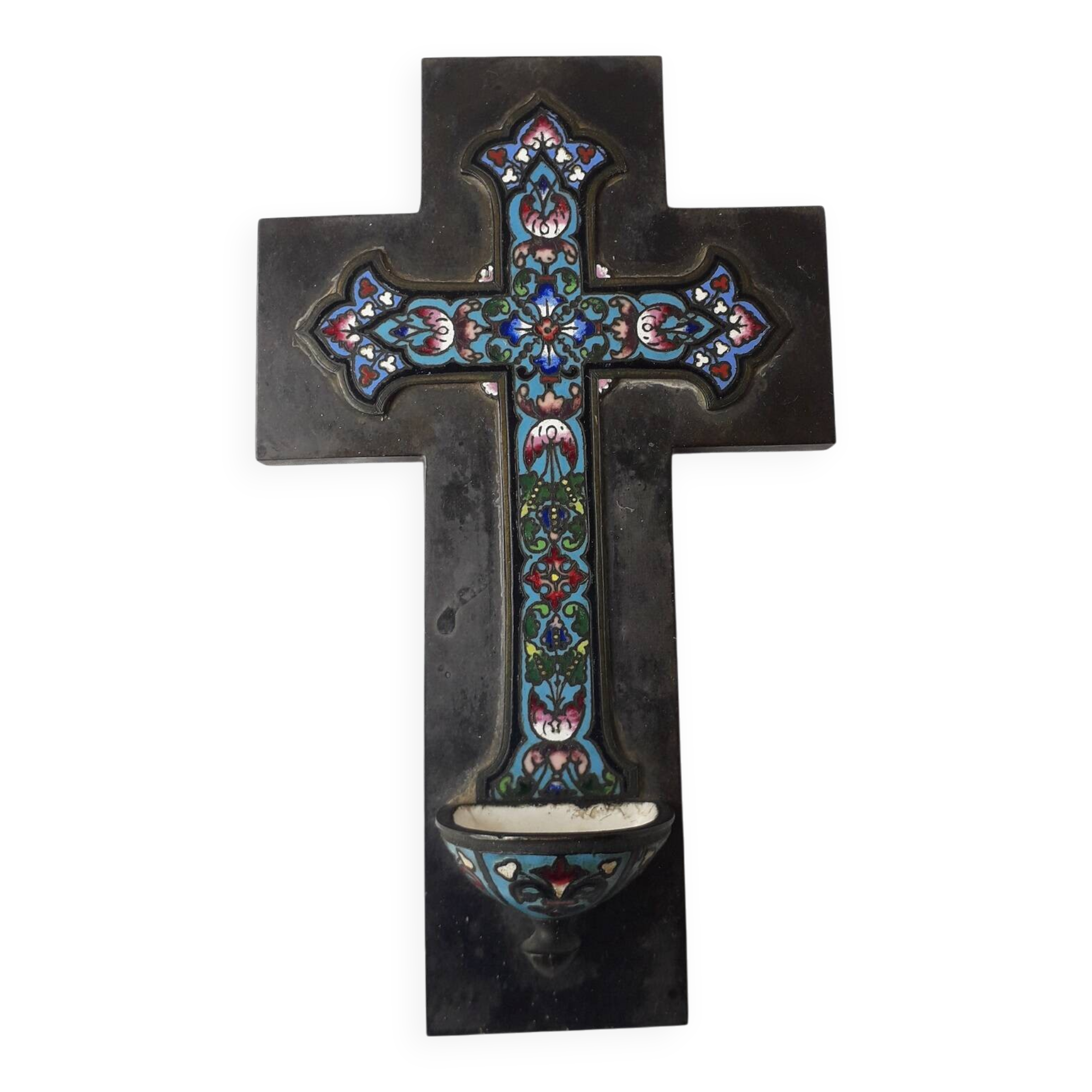 Blessed cross in cloisonné enamel