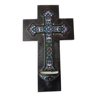 Blessed cross in cloisonné enamel