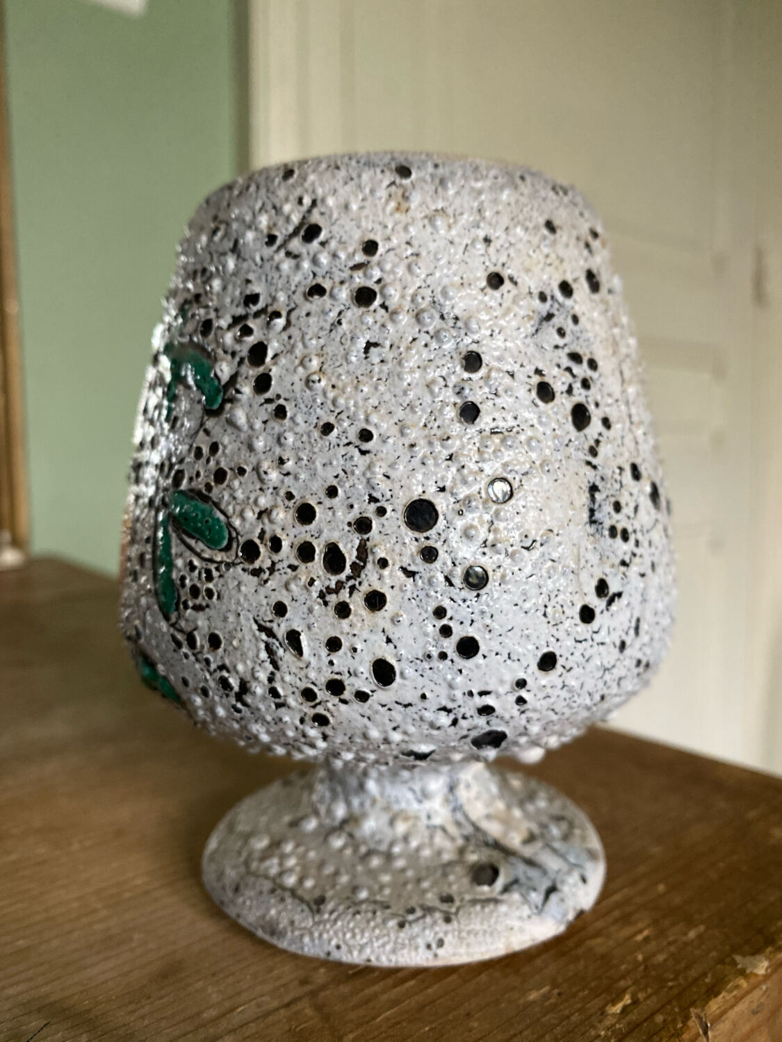 Vase flower pot fat lava 70s