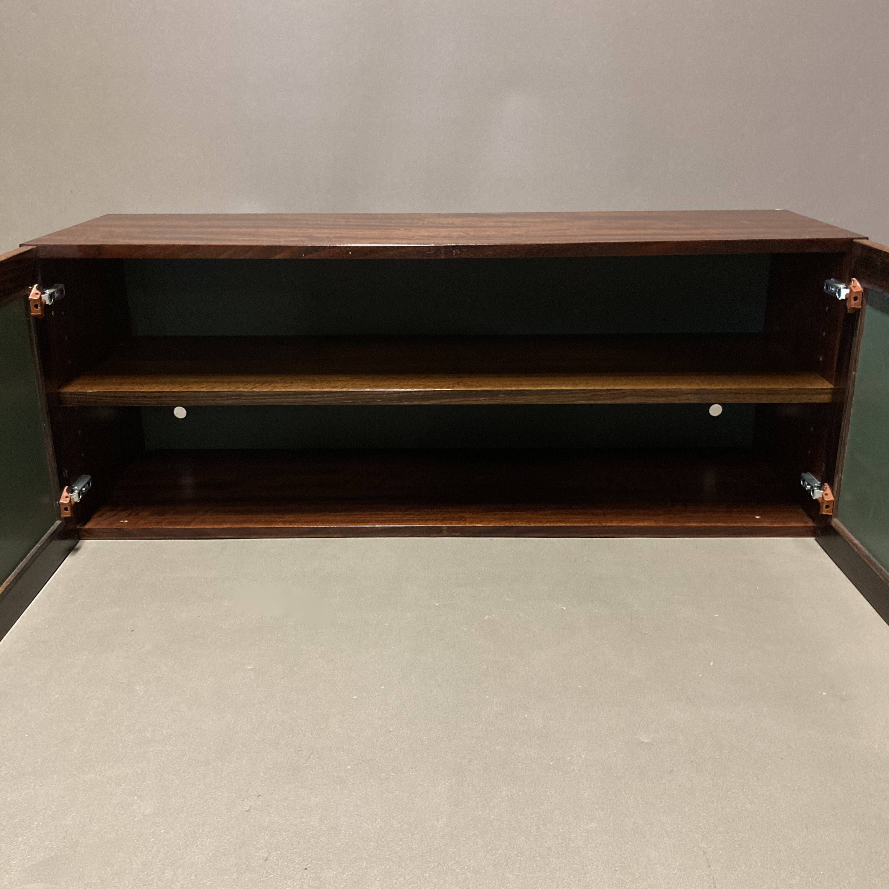 Scandinavian design rosewood hanging storage.