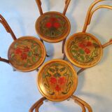 Set of 4 chairs n°14 1/2 by fiume around 1910 art nouveau revisited bistro