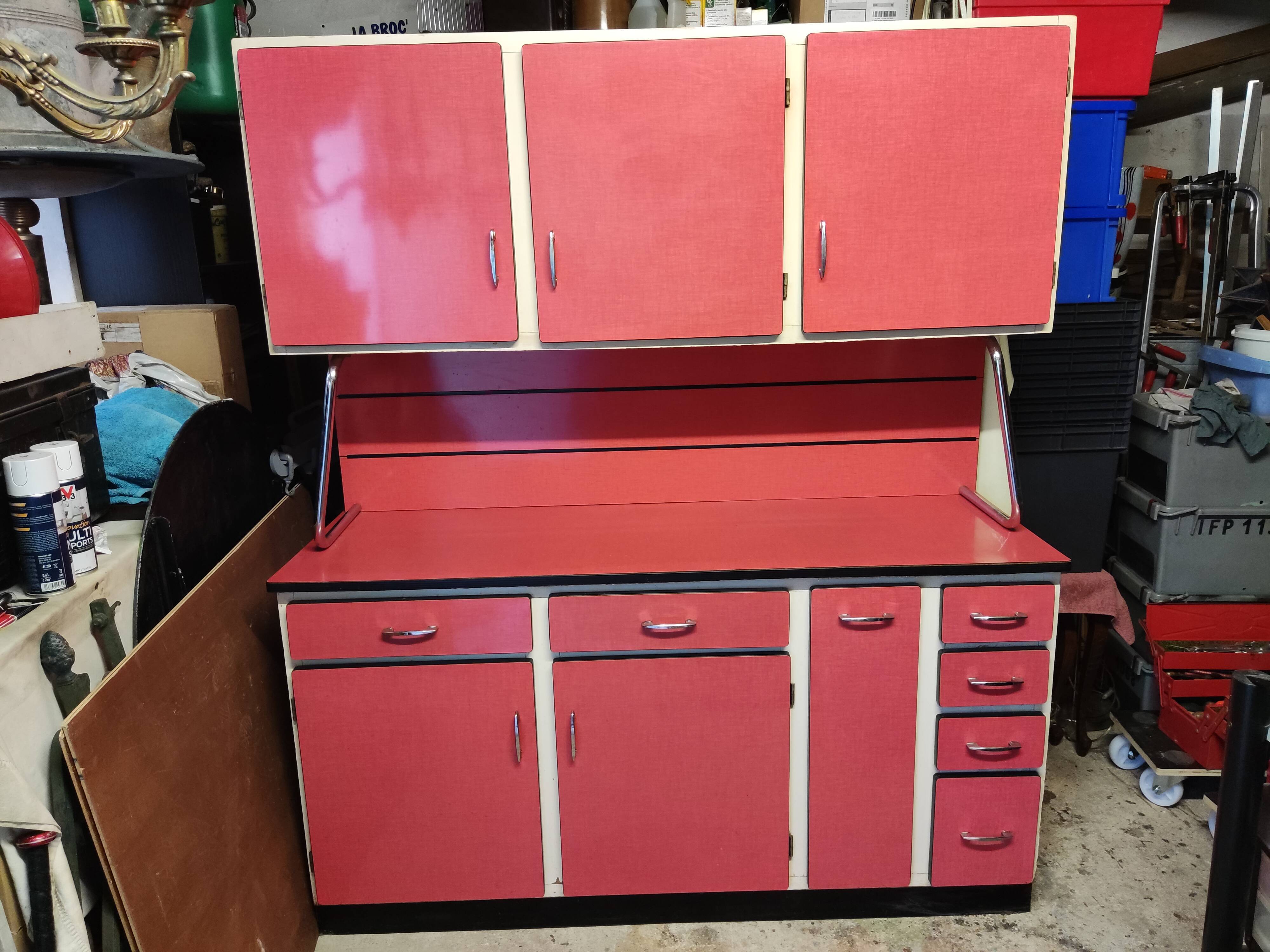 Red formica furniture