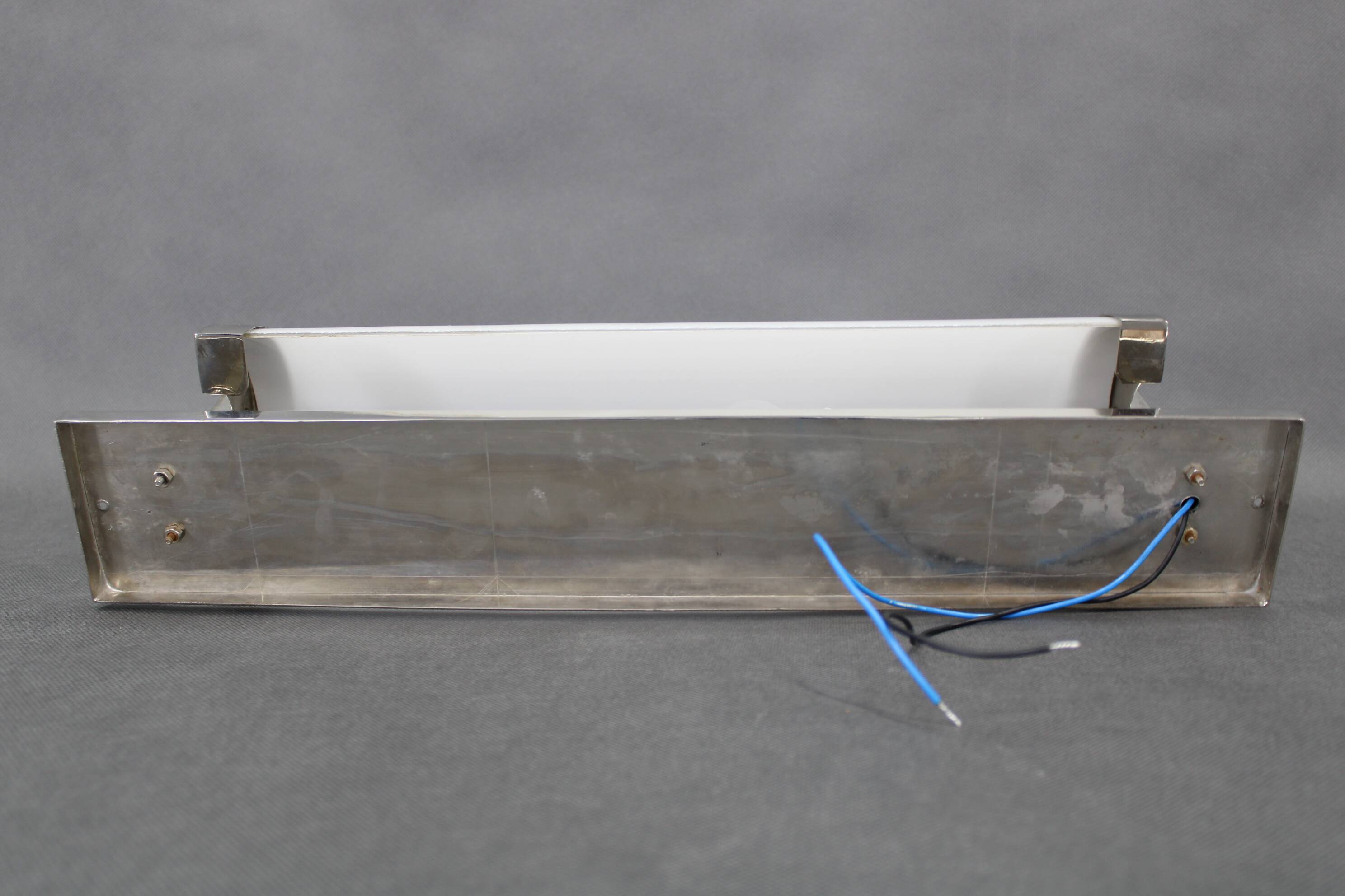 Czechoslovak Art Deco chrome wall light with milk glass, 1930s