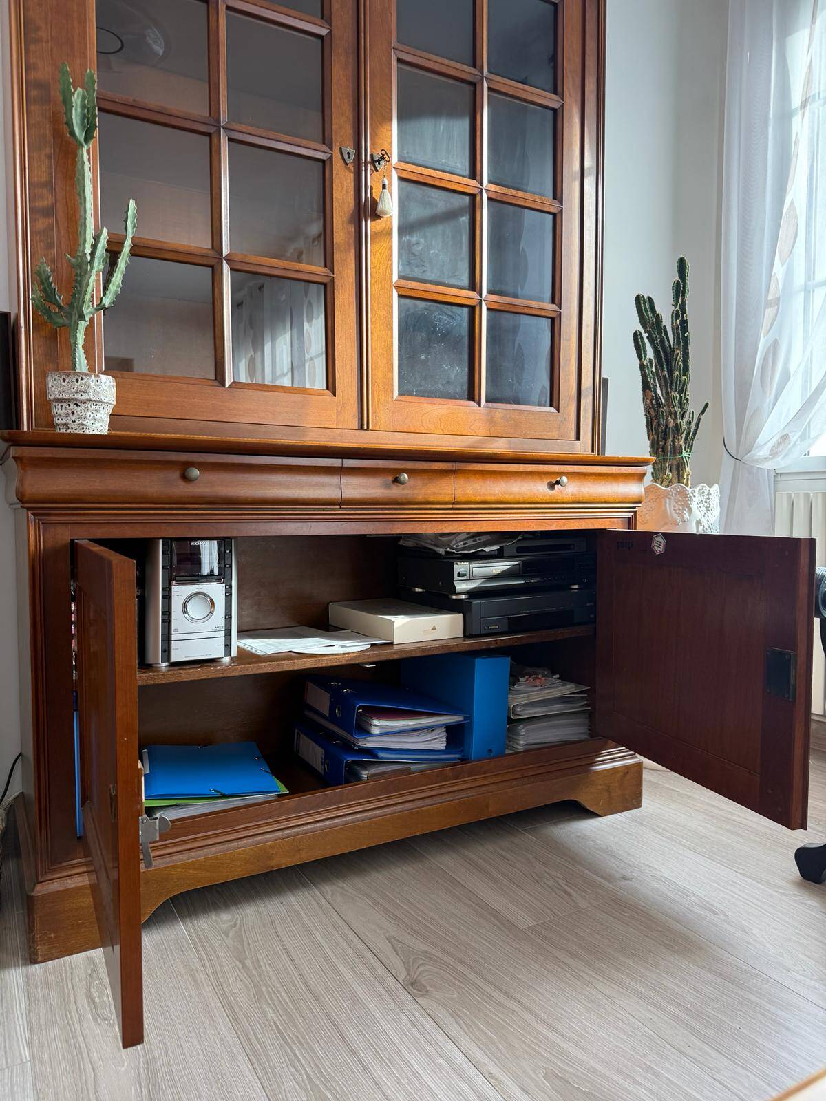 Cherry wood buffet library