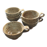 Set of 5 stoneware cups