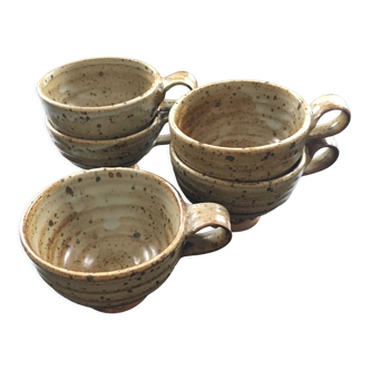 Lot 5 stoneware cups