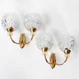 Pair of vintage 1950 wall lamps